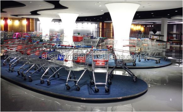 Тележка нового desing нажима корзины/вагонетки/руки супермаркета carrefour метро Wal-рынока